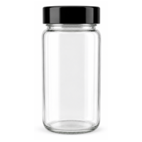 Krukka 1000 ml djúpt lok svart