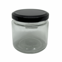 Krukka 60 ml m/svörtu loki