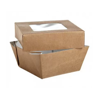 Pappabox brúnt m/glugga 85x85x40mm