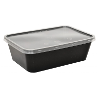 Box örbylgjuþolið svart 750ml