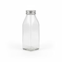 Glerflaska 340 ml m/silfur loki