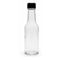 Glerflaska 150 ml m/svörtum tappa